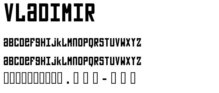 Vladimir font