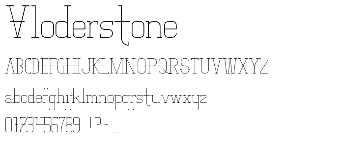 Vloderstone font