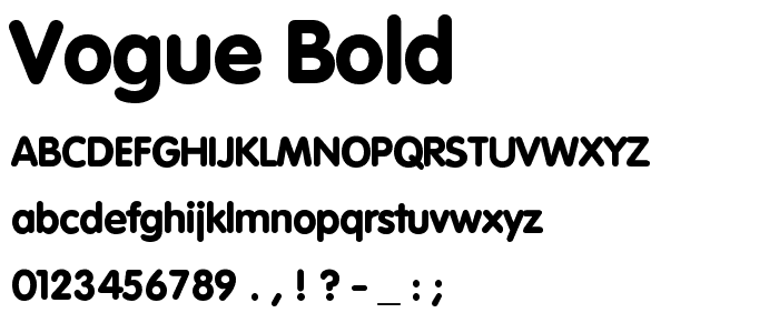 Vogue Bold font