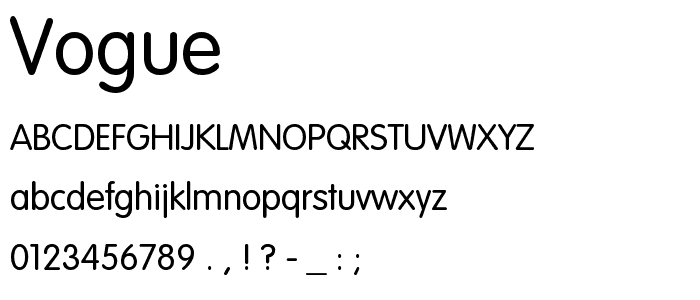 Vogue font