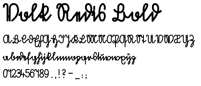 Volk Redis Bold font