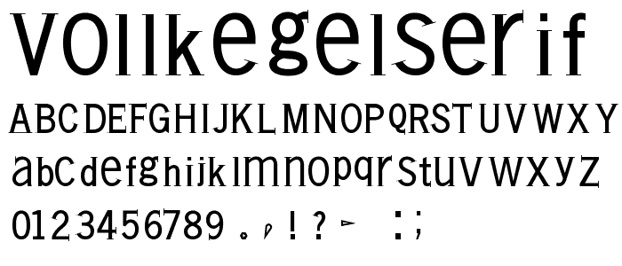 VollkegelSerif font