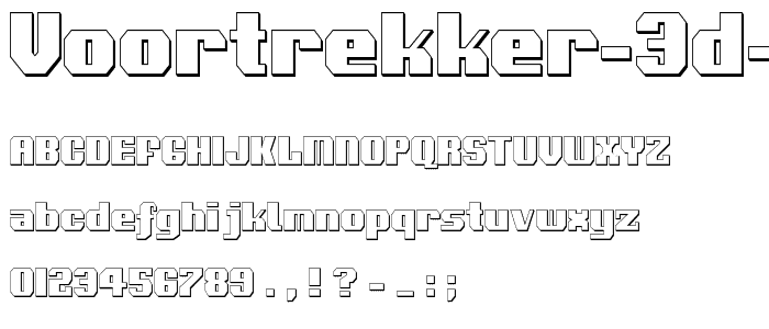 Voortrekker 3D Condensed font