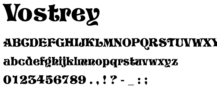 Vostrey font