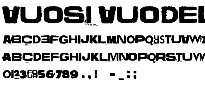 Vuosi vuodelta font