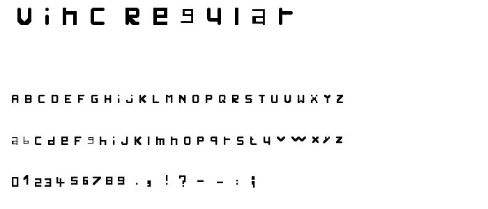 vinc Regular font