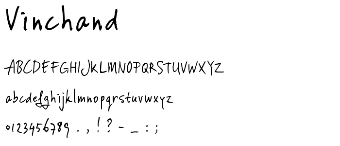 vincHand font