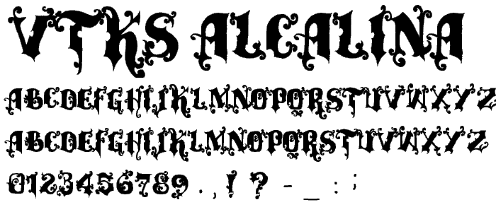 vtks alcalina font