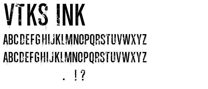 vtks ink font