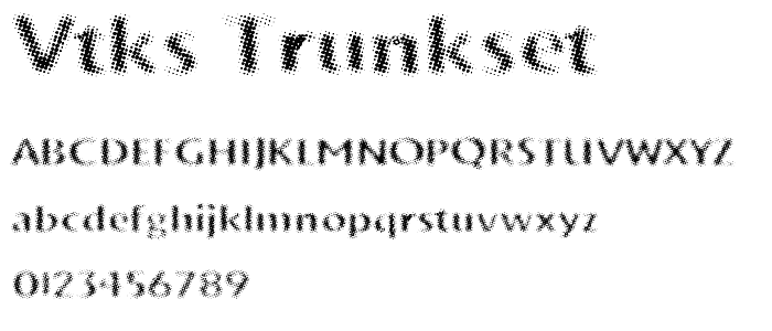 vtks trunkset font