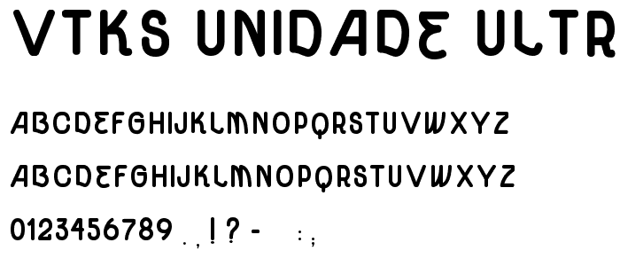 vtks unidade ultra bold font