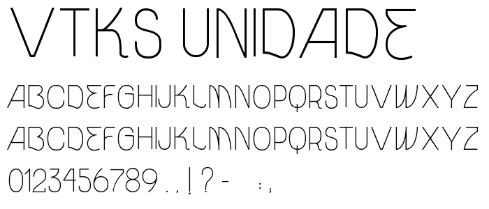 vtks unidade font