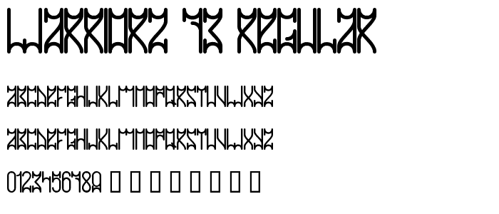 WARRIORZ 73 Regular font