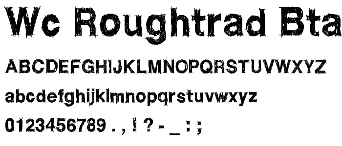 WC ROUGHTRAD Bta font