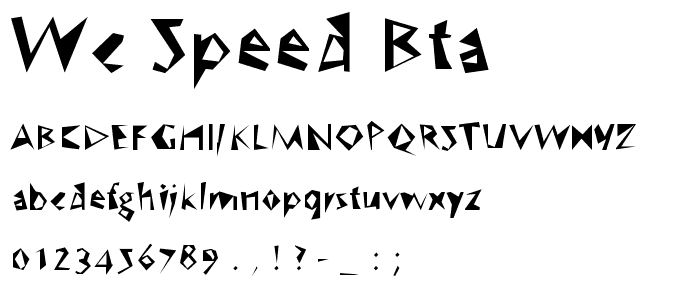 WC Speed Bta font