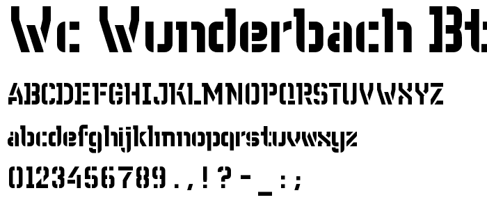 WC Wunderbach Bta  DemiBold font