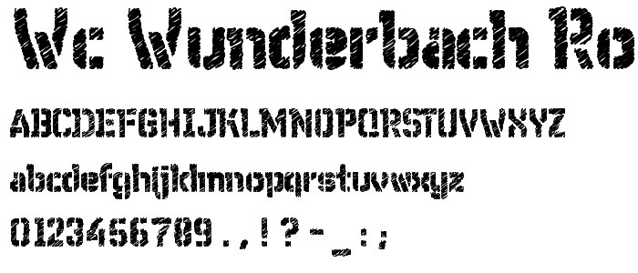 WC Wunderbach Rough Bta font