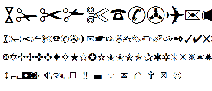 WP IconicSymbolsA font