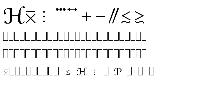 WP MathB font