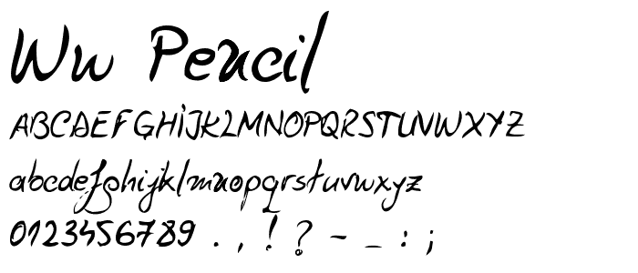 WW Pencil font