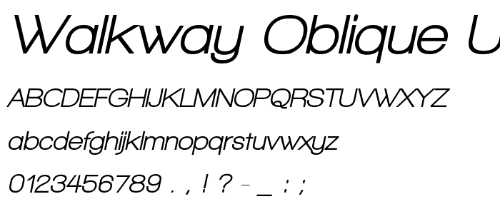 Walkway Oblique UltraBold font