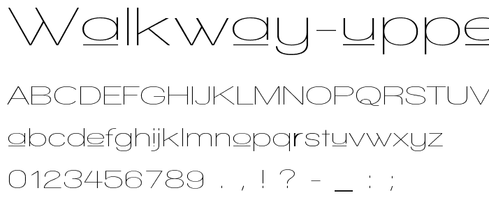 Walkway Upper Expand font