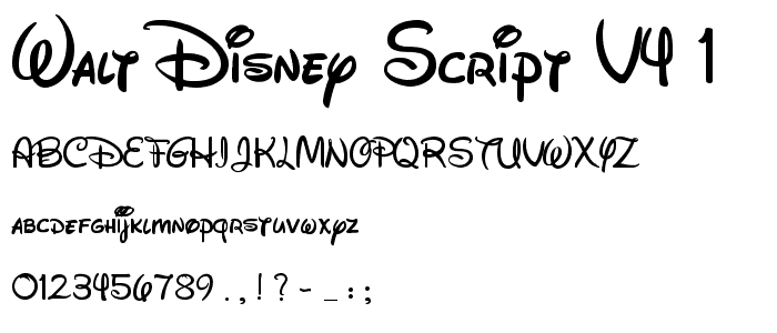 Walt Disney Script v4.1 font