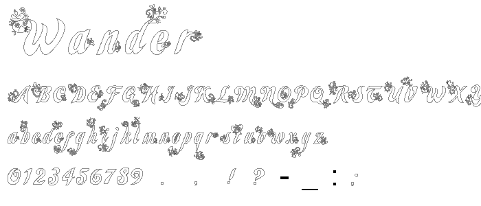 Wander font