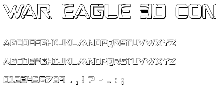 War Eagle 3D Condensed font