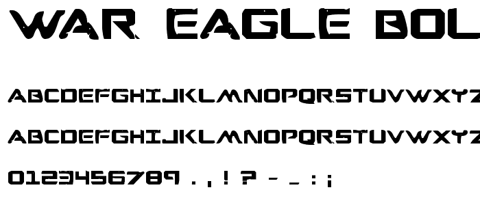 War Eagle Bold font