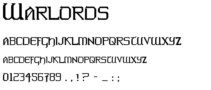 Warlords font