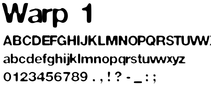 Warp 1 font