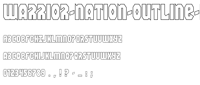 Warrior Nation Outline Regular font