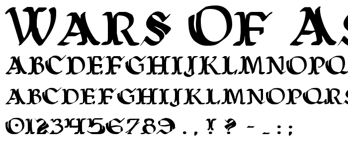 Wars of Asgard font