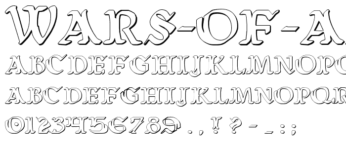 Wars of Asgard 3D font