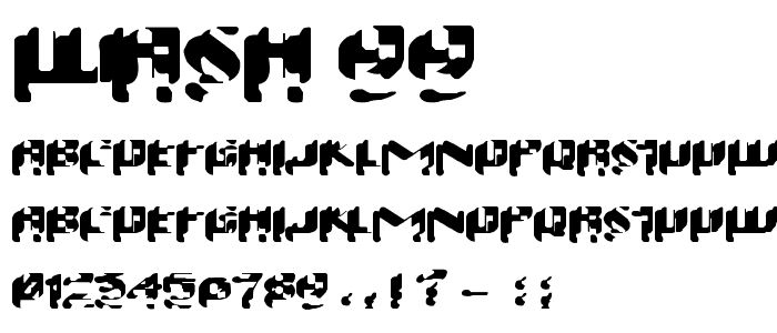 Wash 99 font