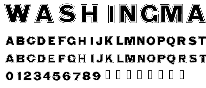 WashingMachine Closer font