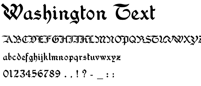 Washington Text font