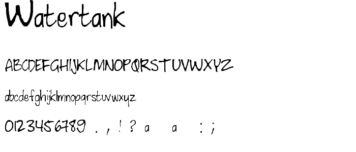 Watertank font