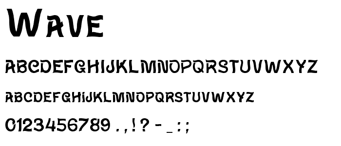 Wave font