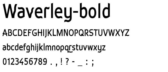 Waverley Bold font