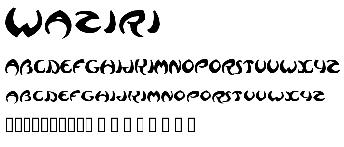 Waziri font