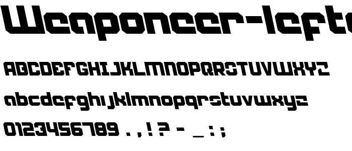 Weaponeer Leftalic font