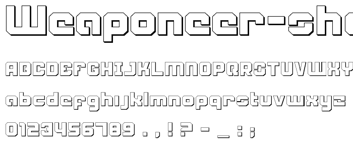 Weaponeer Shadow font