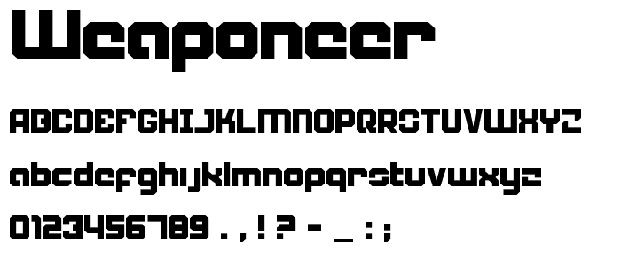 Weaponeer font