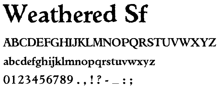 Weathered SF font