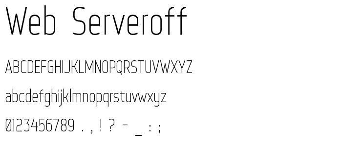 Web Serveroff font