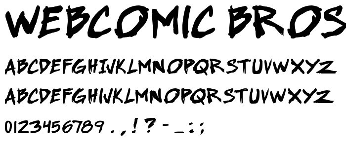 Webcomic Bros Bold font