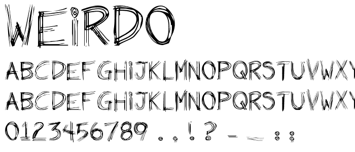 Weirdo font