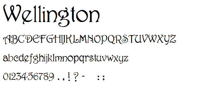 Wellington font